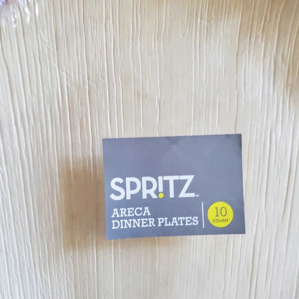 Set of 10 Spritz Areca Palm Leaf Dinner Plates, NEW